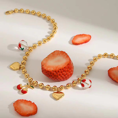 [Gaonasi]Kai Gold Cherry Necklace