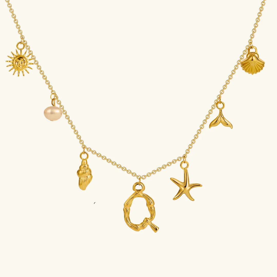 [Gaonasi]Avaria Ocean Initial Necklace