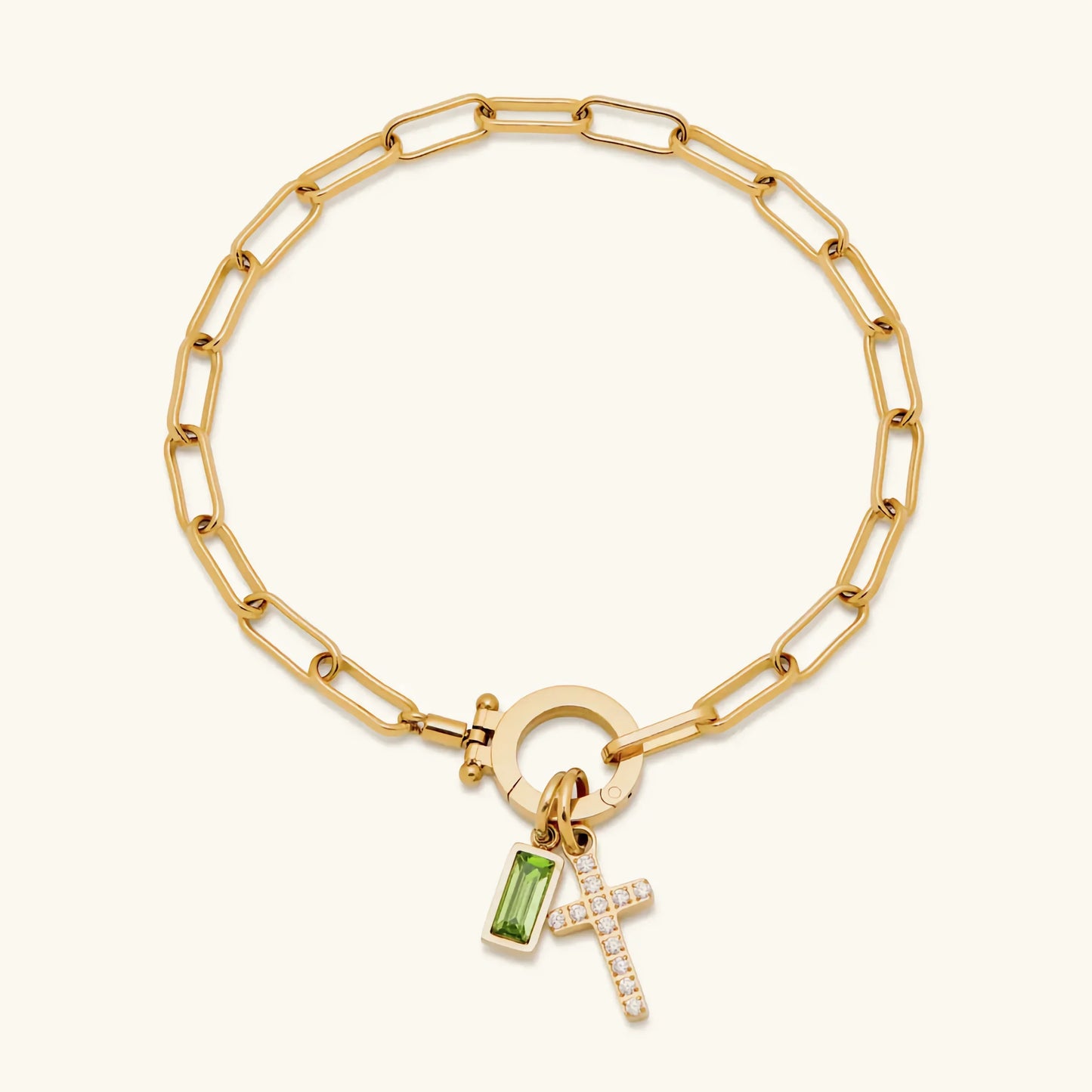 [Gaonasi]Annabella Birthstone Cross Bracelet