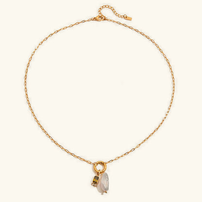 [Gaonasi]Caitlin Birthstone Pearl Necklace