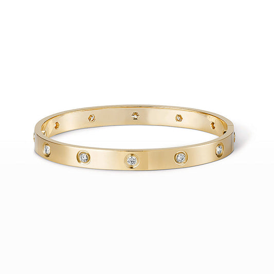 [Gaonasi Jewelry]LOVE BRACELET 6.1MM 10 DIAMONDS