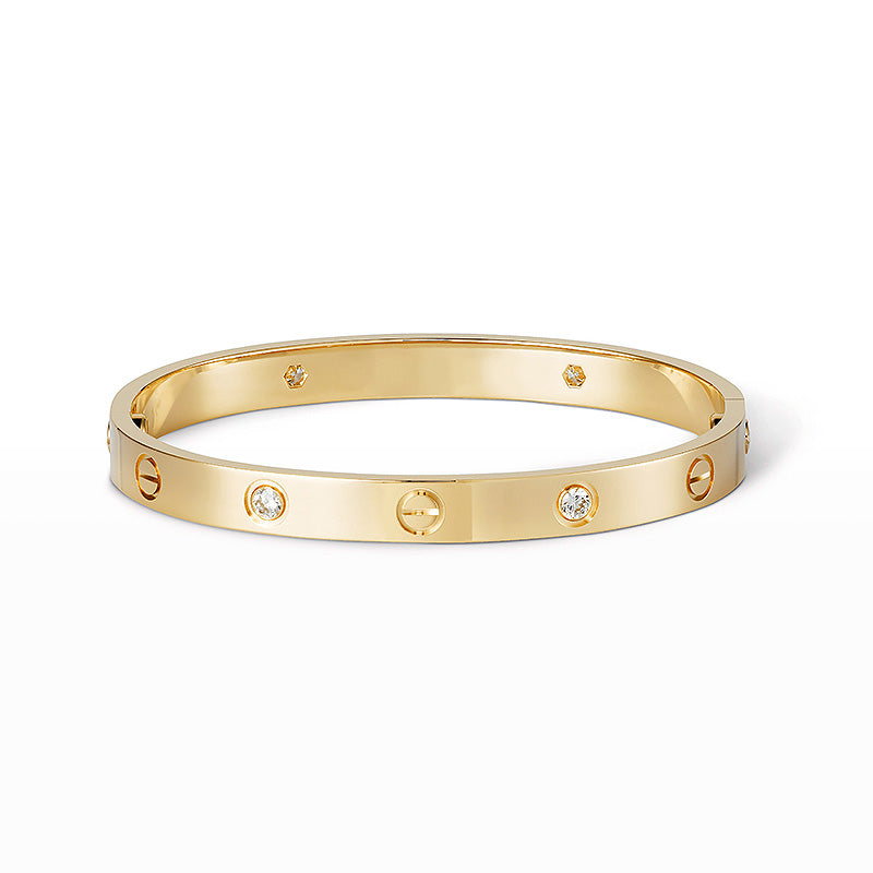[Gaonasi Jewelry]LOVE BRACELET 6.1MM 4 DIAMONDS