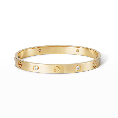 [Gaonasi Jewelry]LOVE BRACELET 6.1MM 4 DIAMONDS