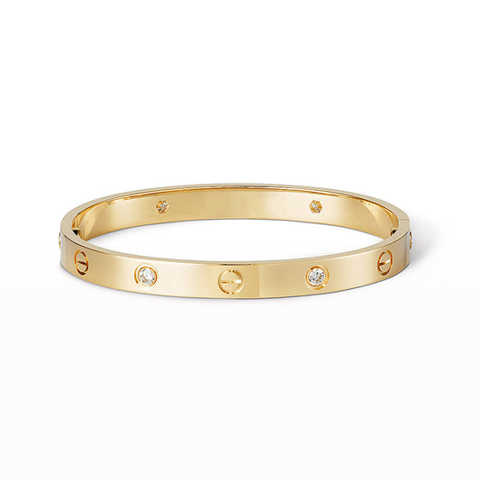 [Gaonasi Jewelry]LOVE BRACELET 6.1MM 4 DIAMONDS