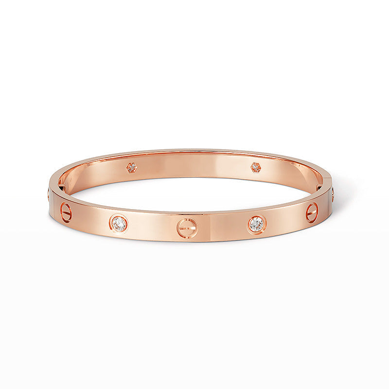 [Gaonasi Jewelry]LOVE BRACELET 6.1MM 4 DIAMONDS
