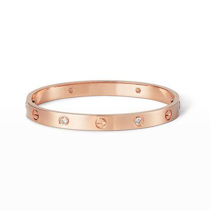 [Gaonasi Jewelry]LOVE BRACELET 6.1MM 4 DIAMONDS