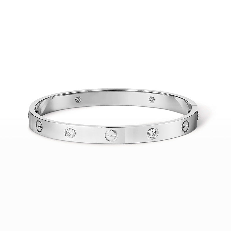 [Gaonasi Jewelry]LOVE BRACELET 6.1MM 4 DIAMONDS