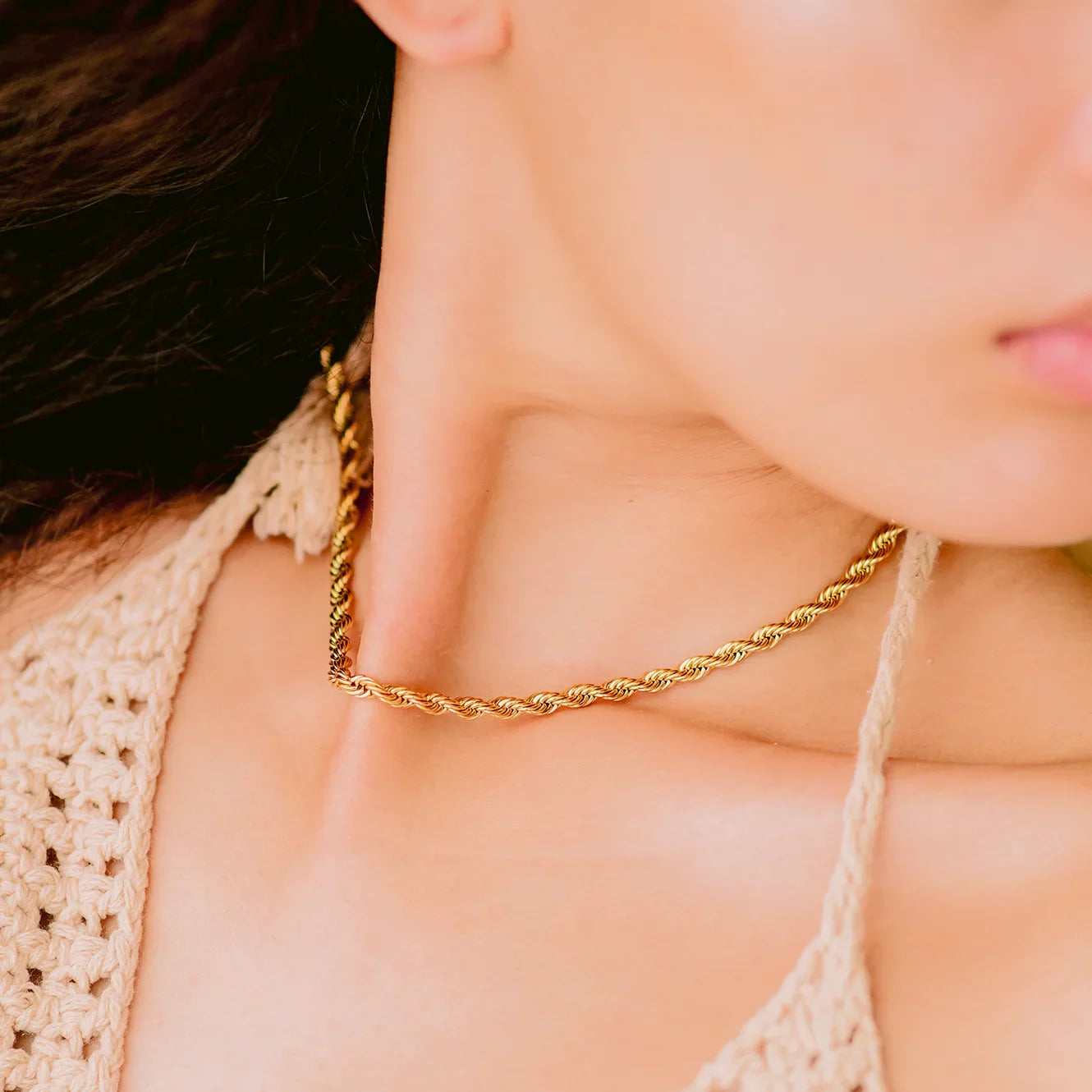 [Gaonasi]Bianca Rope Chain Gold Necklace