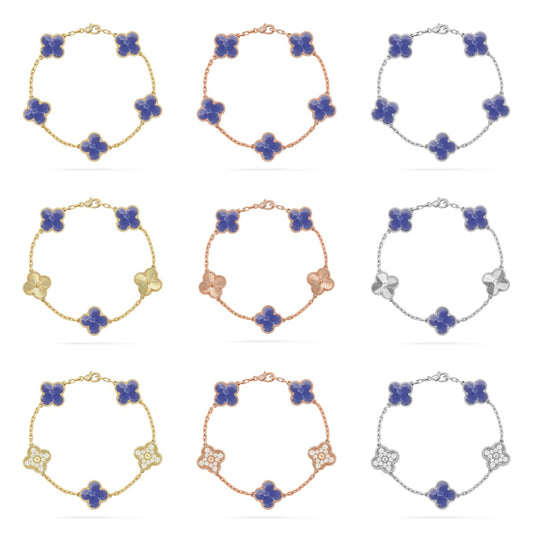 [Gaonasi]CLOVER 5 MOTIF BLUE VEINS BRACELET COLLECTION