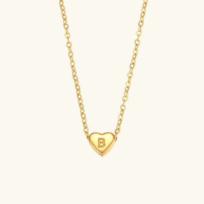[Gaonasi]Heart Initial Gold Necklace