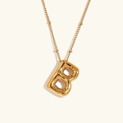 [Gaonasi]Balloon Gold Initial Necklace