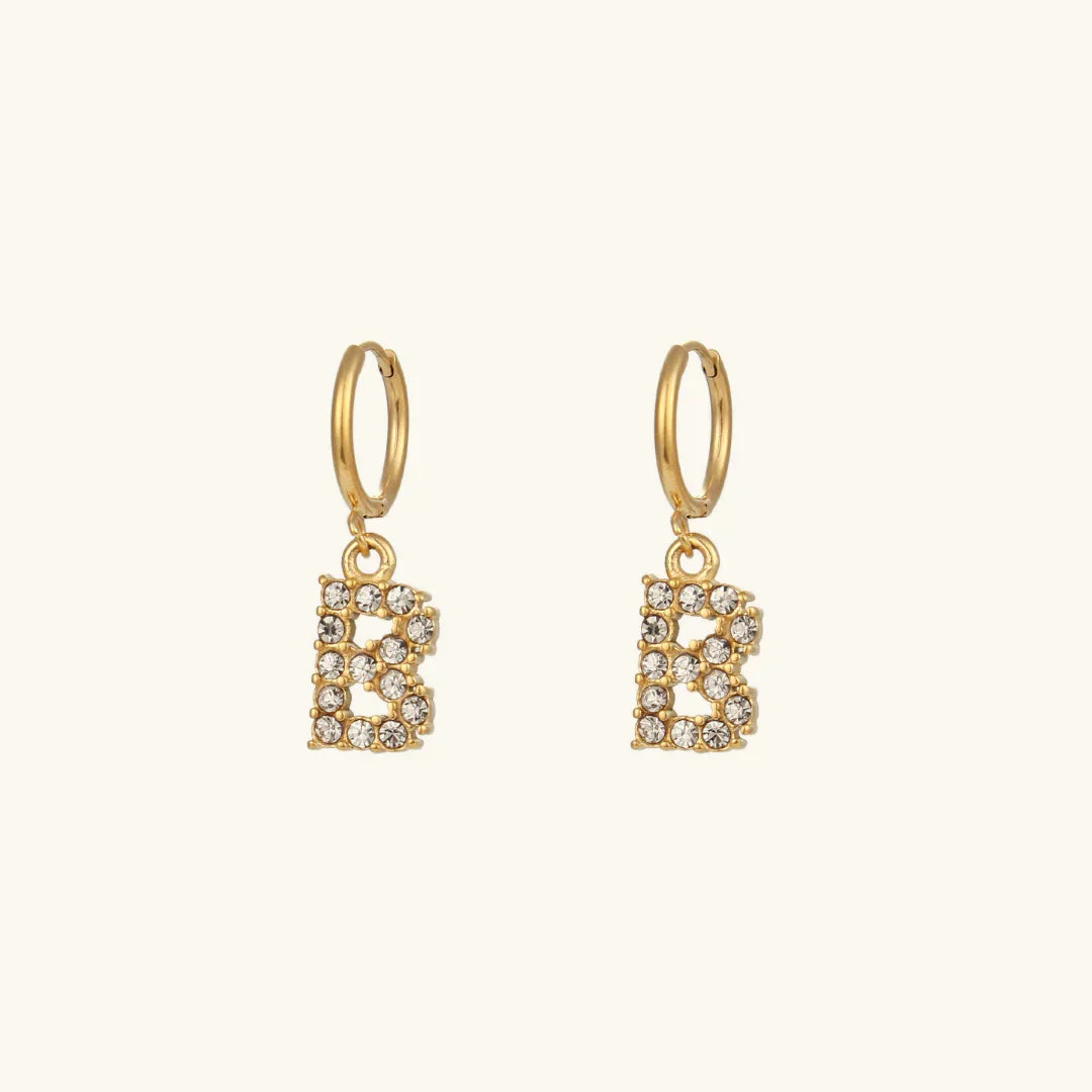 [Gaonasi]Wilhemina Initial Letter Earrings