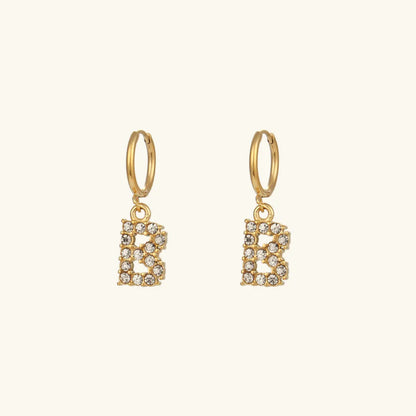 [Gaonasi]Wilhemina Initial Letter Earrings