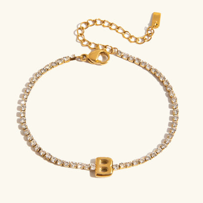 [Gaonasi]Avaria Bubble Letter Tennis Bracelet