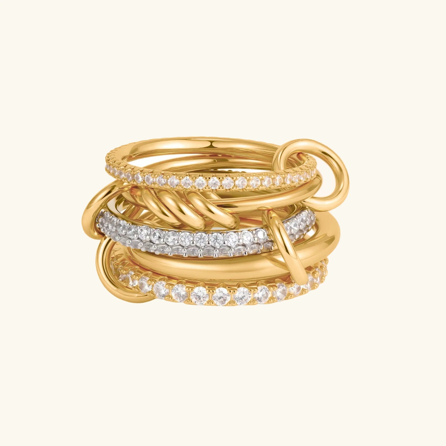 [Gaonasi]Blaise Stacked Diamond Ring