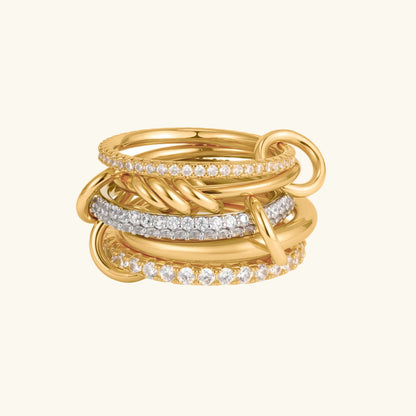 [Gaonasi]Blaise Stacked Diamond Ring