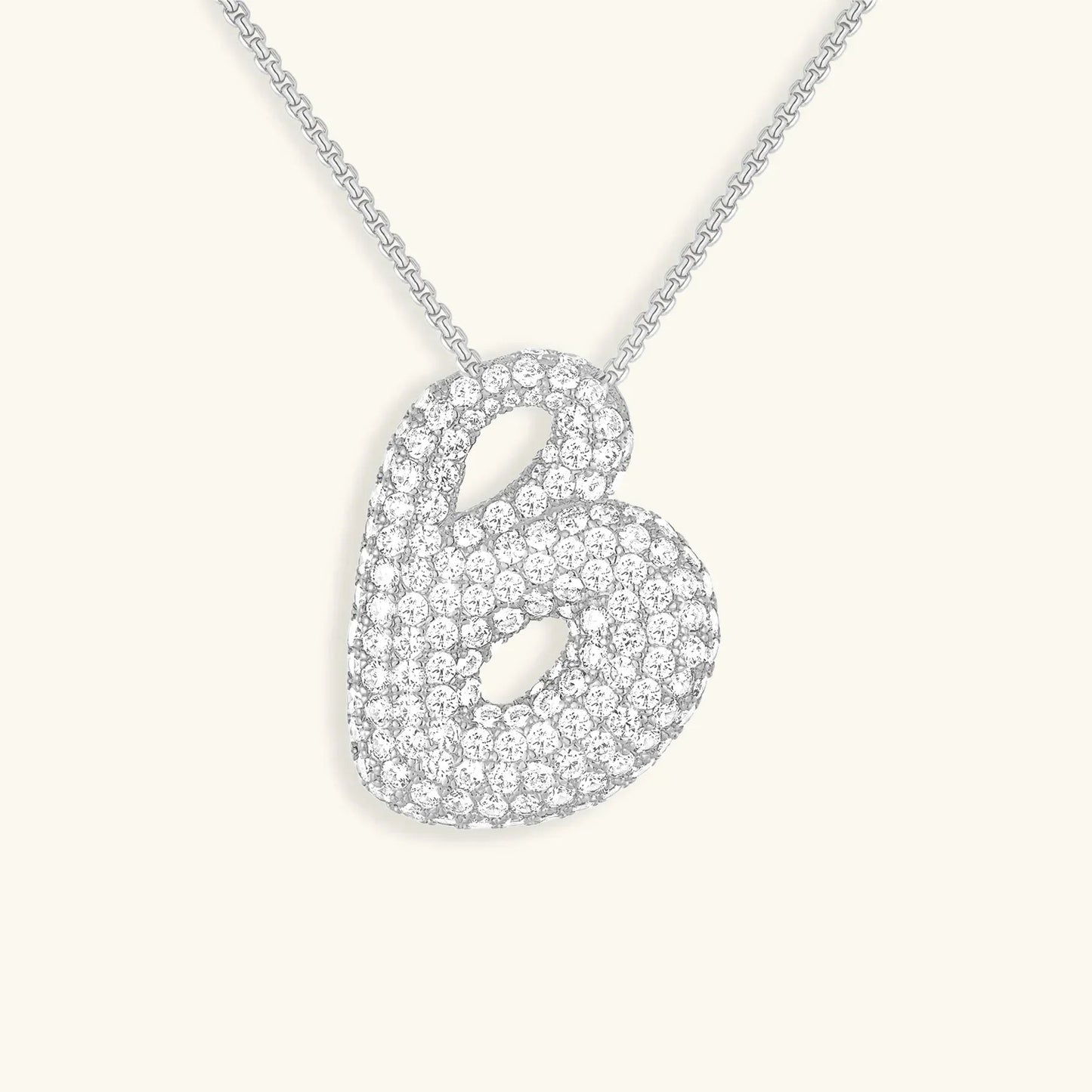 [Gaonasi]Bubble Initial Diamond Necklace