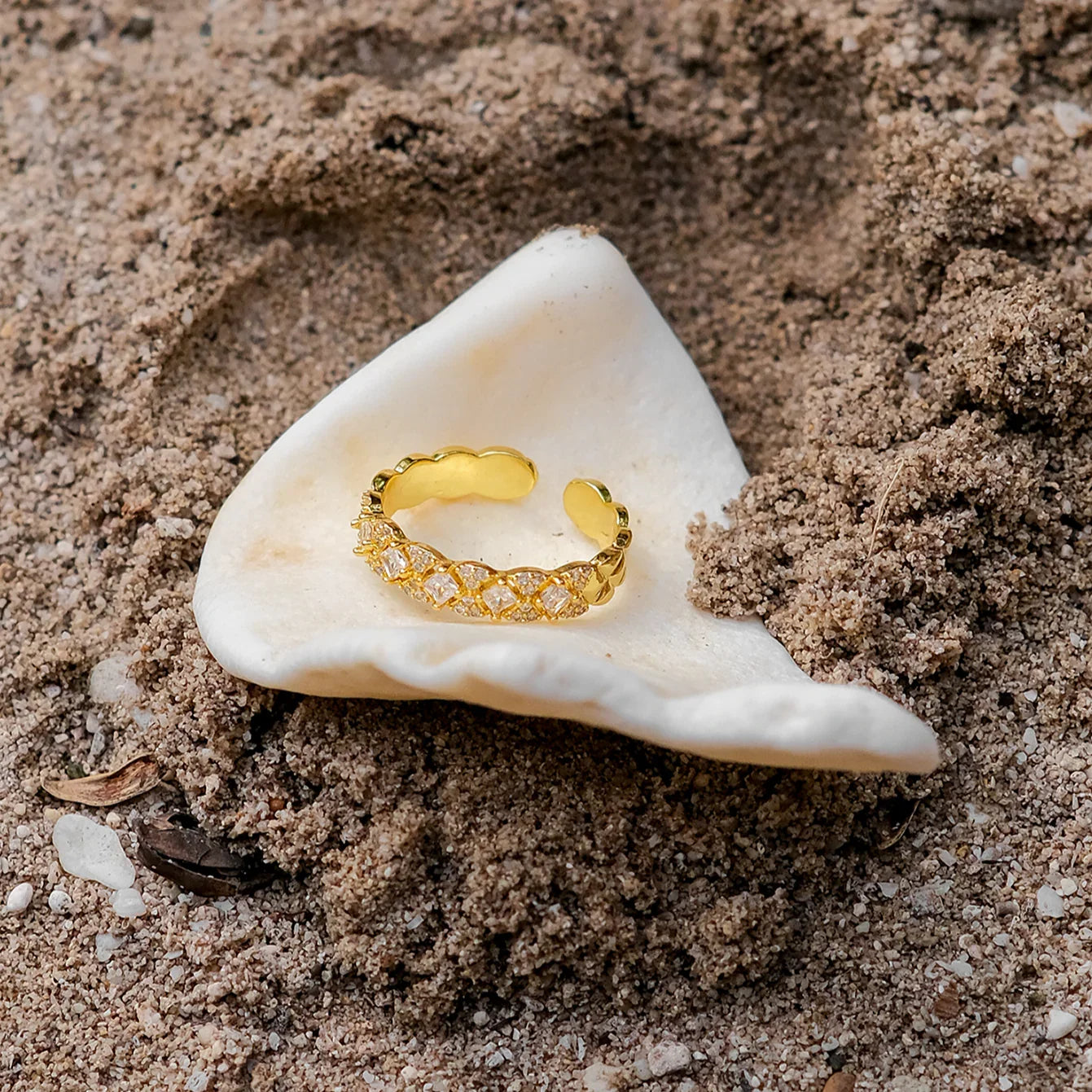 [Gaonasi]Camille Gold Patterned Ring