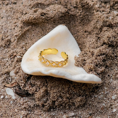 [Gaonasi]Camille Gold Patterned Ring