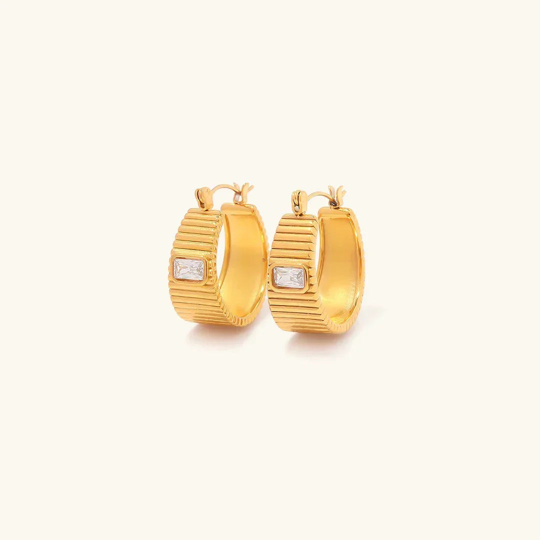 [Gaonasi]Carole Gold Hoop Earrings