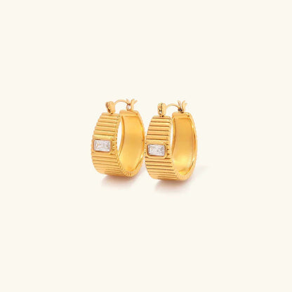 [Gaonasi]Carole Gold Hoop Earrings