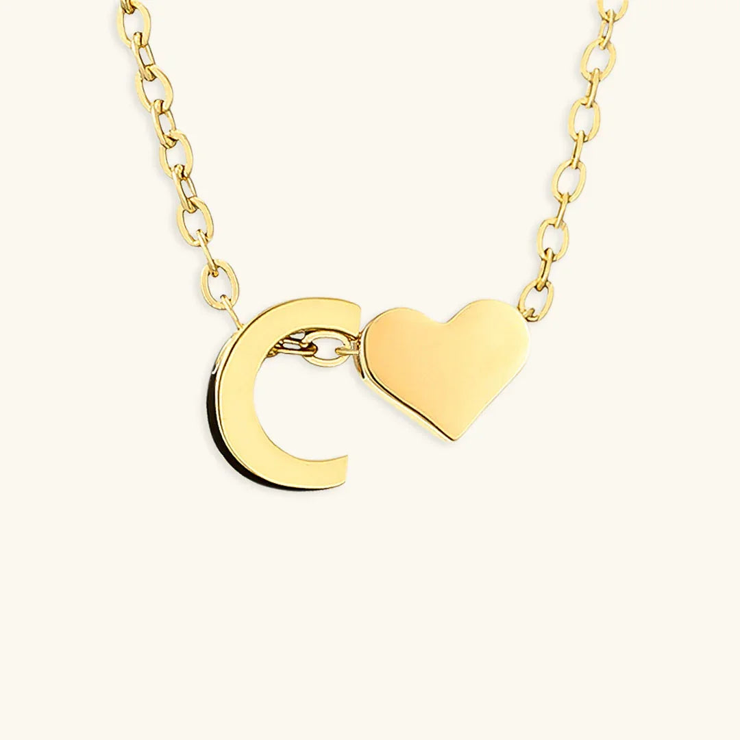[Gaonasi]Ria Initial Letter Gold Necklace