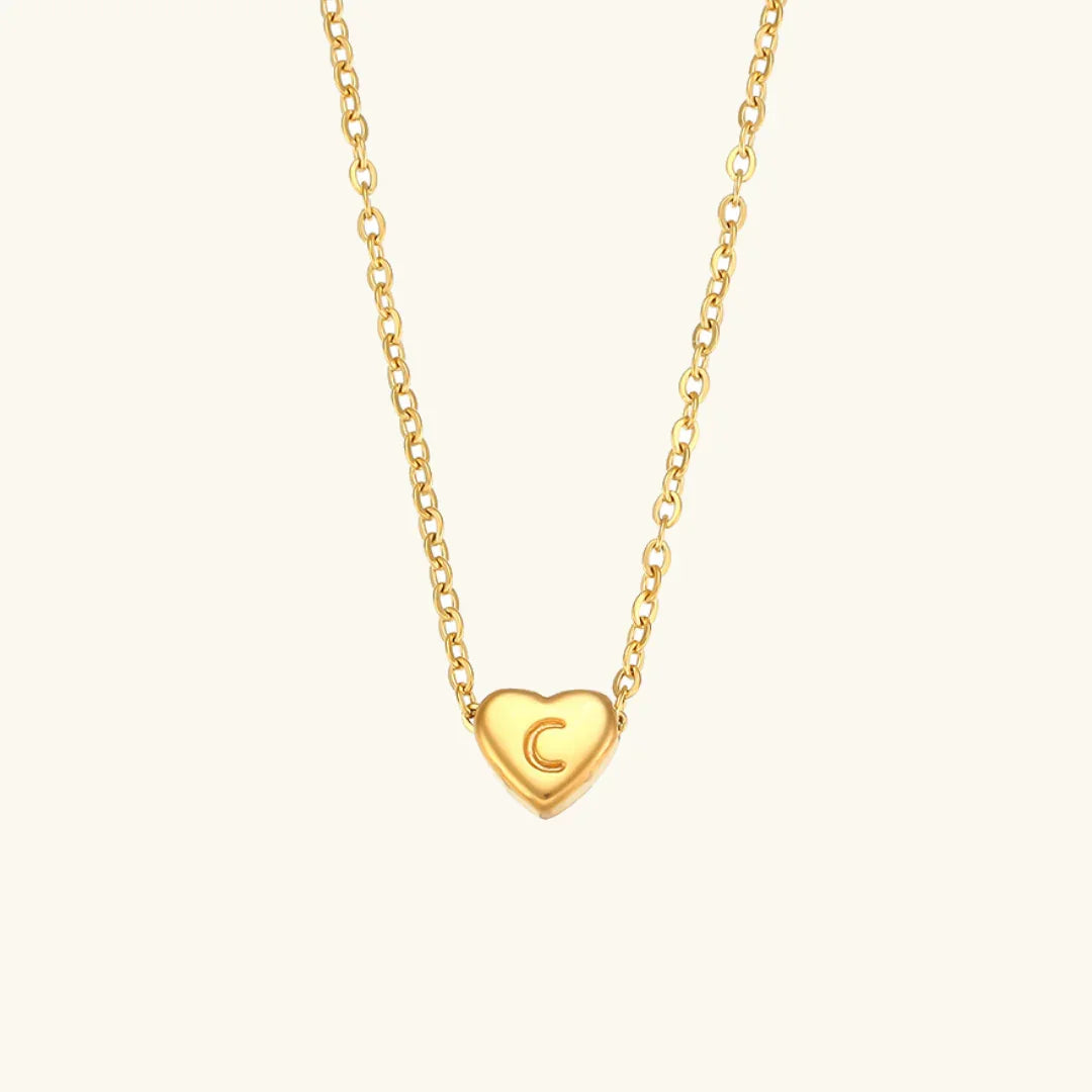 [Gaonasi]Heart Initial Gold Necklace