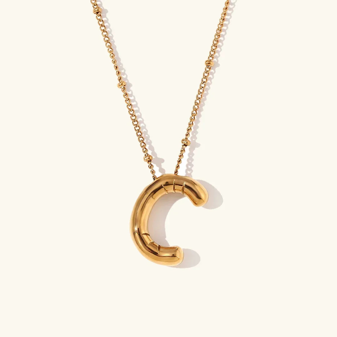 [Gaonasi]Balloon Gold Initial Necklace