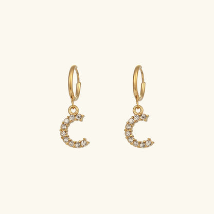 [Gaonasi]Wilhemina Initial Letter Earrings