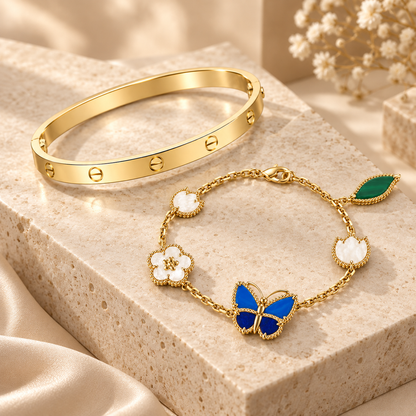 [Cadisa]Lucky Spring & Love Bracelet Stack Set