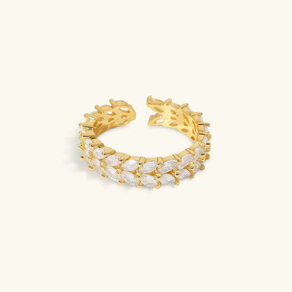 [Gaonasi]Clarisse Patterned Gold Ring