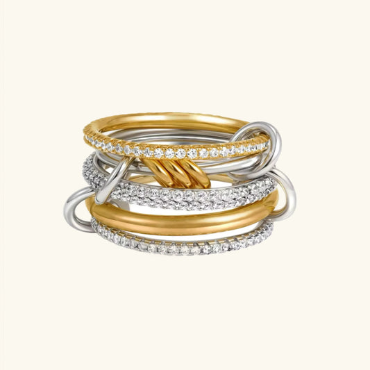 [Gaonasi]Collina Stacked Diamond Ring