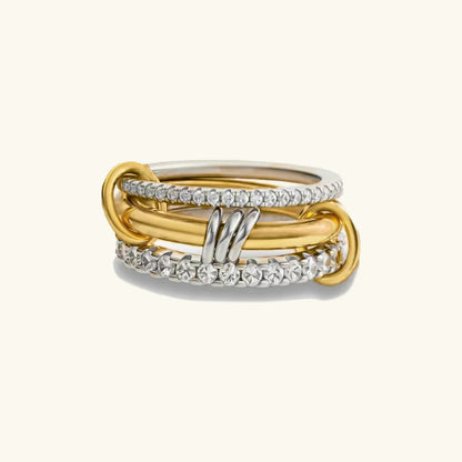 [Gaonasi]Cosette Stacked Diamond Ring