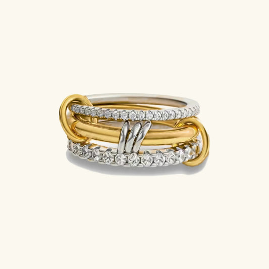 [Gaonasi]Cosette Stacked Diamond Ring
