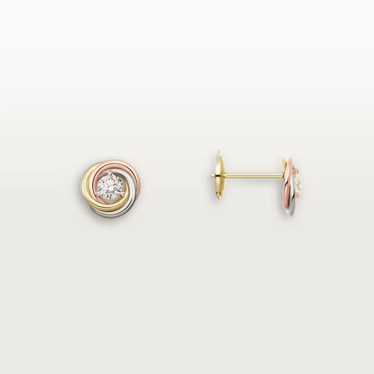 [Gaonasi Jewelry]TRINITY STUD DIAMOND EARRINGS