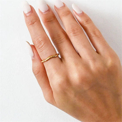 [Gaonasi]Dianne Gold Stacker Ring