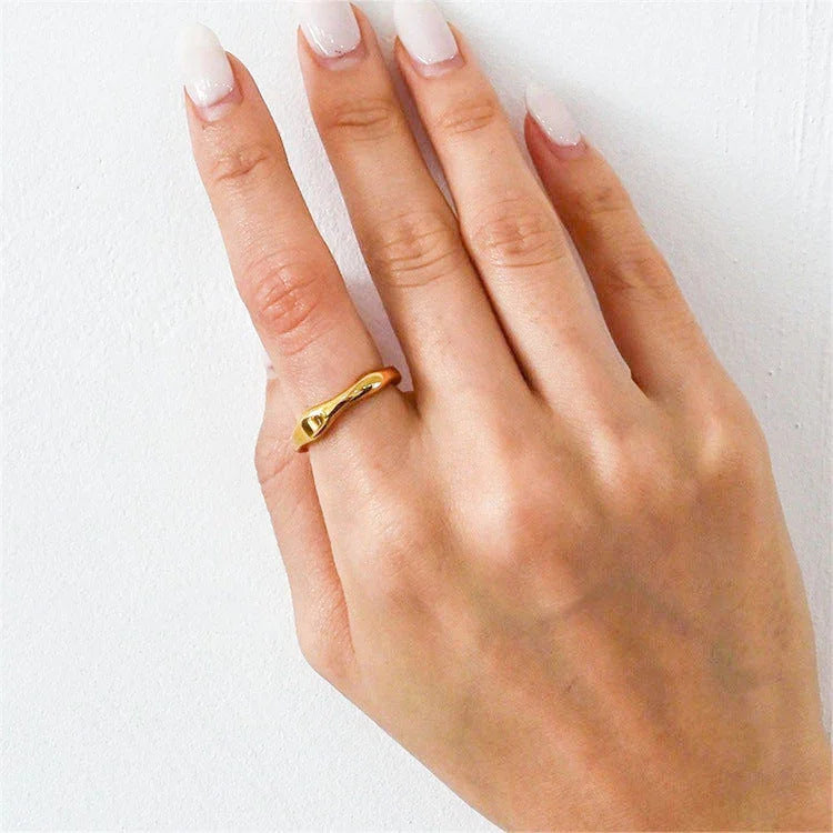 [Gaonasi]Dianne Gold Stacker Ring