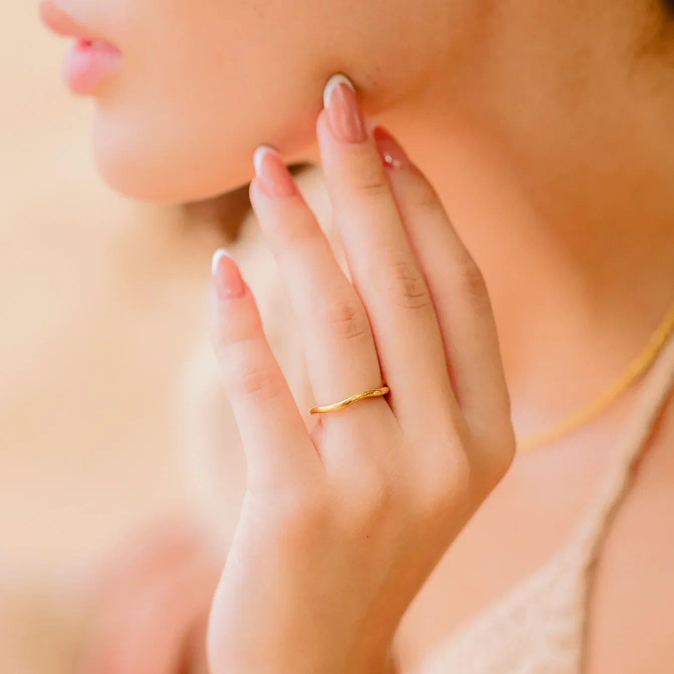 [Gaonasi]Dianne Gold Stacker Ring