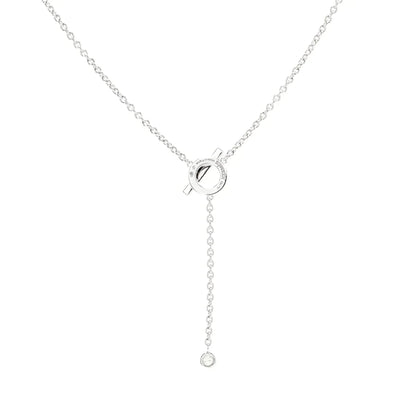 [Gaonasi]FINESSE SILVER DIAMOND NECKLACE