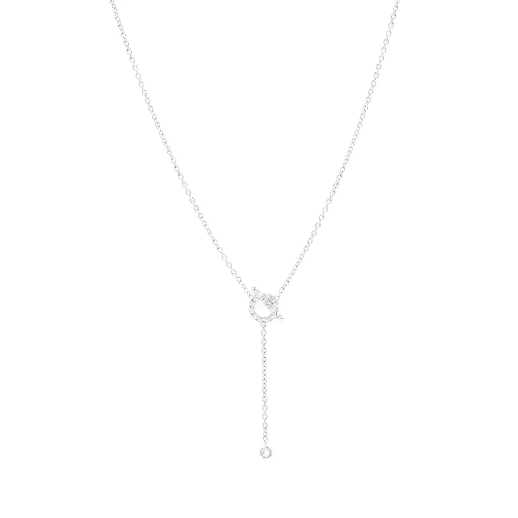 [Gaonasi]FINESSE SILVER DIAMOND NECKLACE