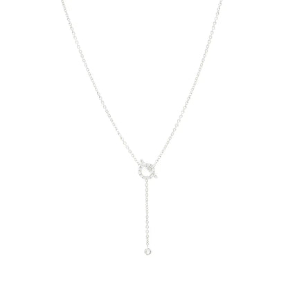 [Gaonasi]FINESSE SILVER DIAMOND NECKLACE