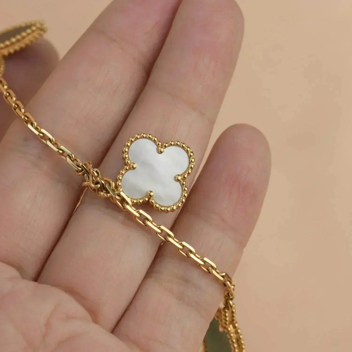 [Gaonasi]LUCKY SPRING 5 MOTIF GOLD BRACELET