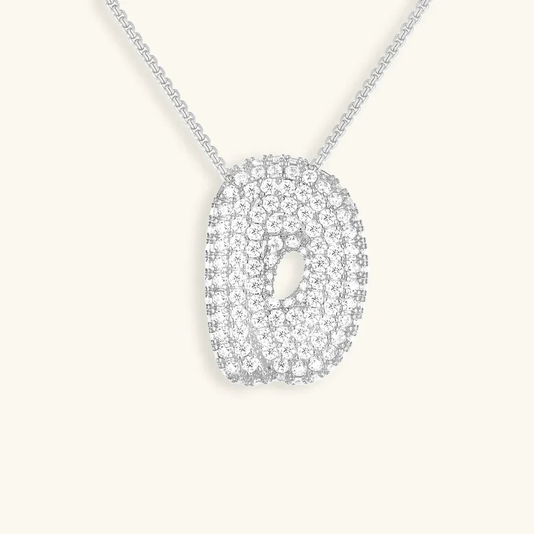 [Gaonasi]Bubble Initial Diamond Necklace