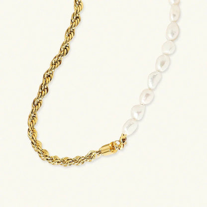 [Gaonasi]Dualia Gold Pearl Necklace