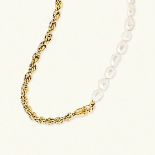 [Gaonasi]Dualia Gold Pearl Necklace