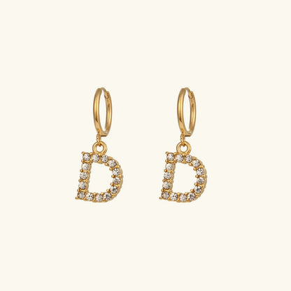 [Gaonasi]Wilhemina Initial Letter Earrings