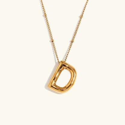 [Gaonasi]Balloon Gold Initial Necklace