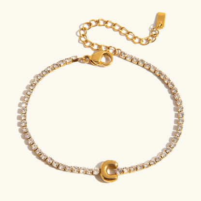 [Gaonasi]Avaria Bubble Letter Tennis Bracelet