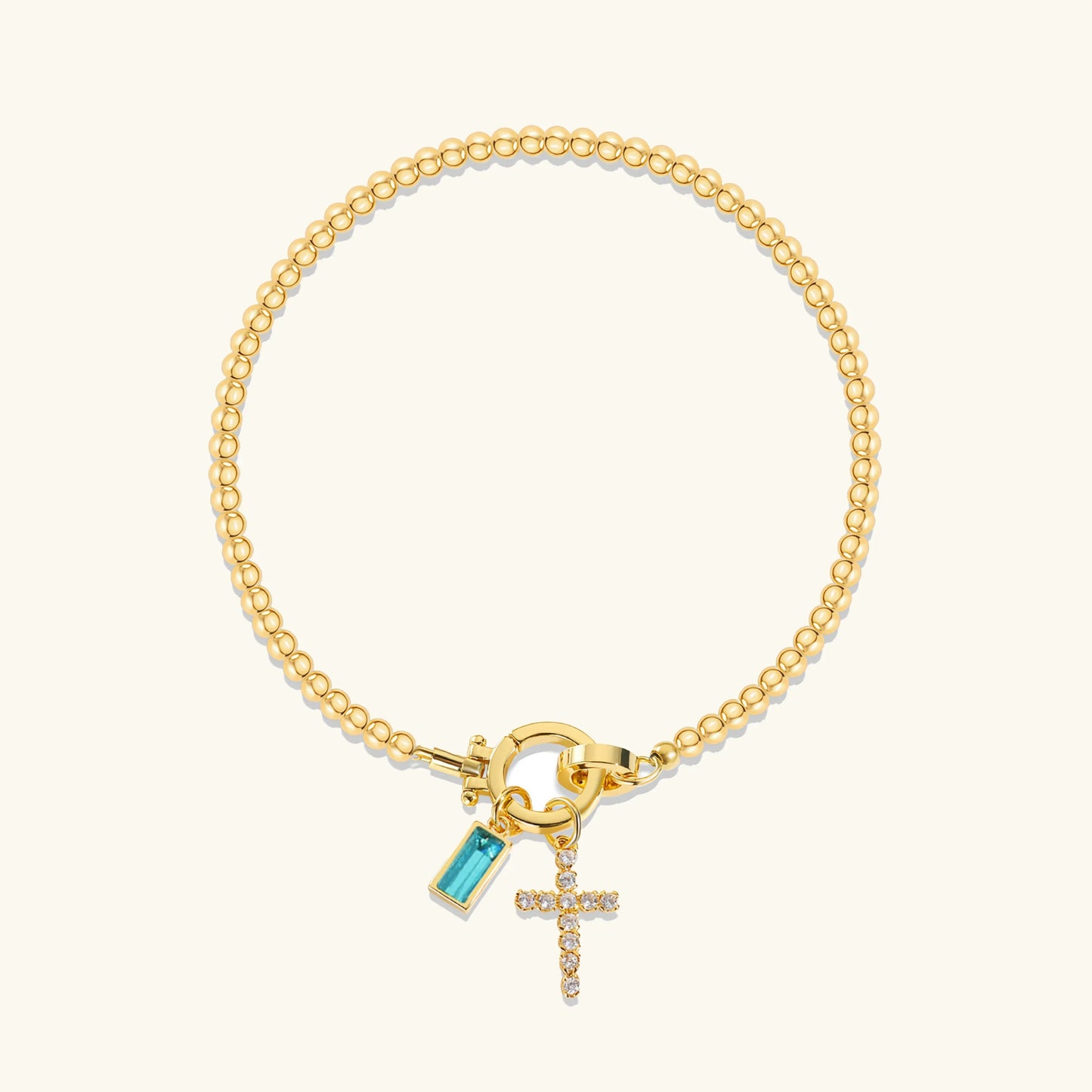 [Gaonasi]Amalia Birthstone Cross Bracelet
