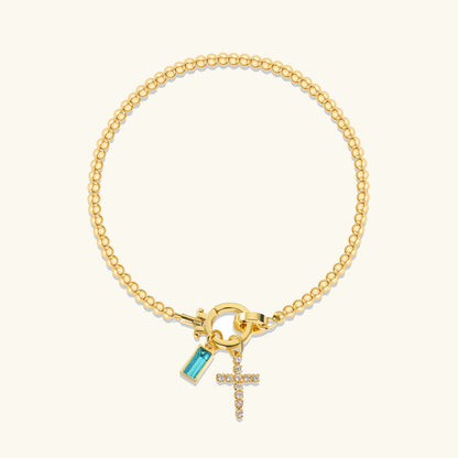 [Gaonasi]Amalia Birthstone Cross Bracelet